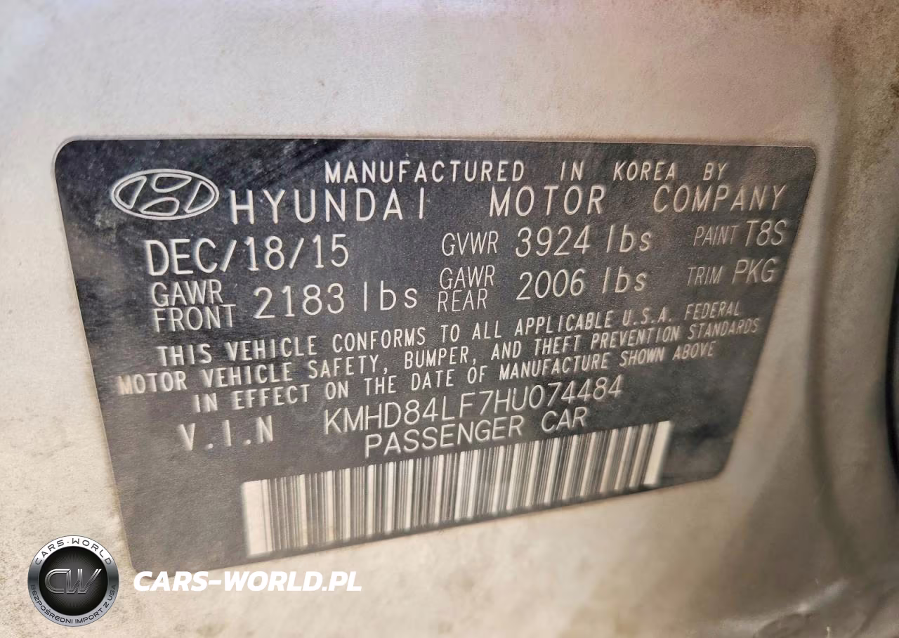 2017 Hyundai Elantra Se VIN:KMHD84LF7HU074484 - 12