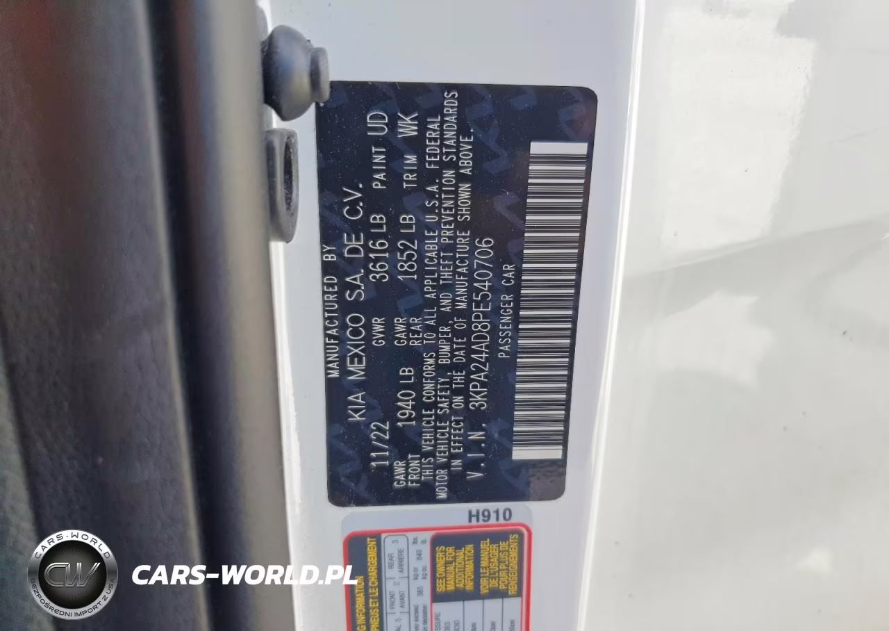 2023 Kia Rio S VIN:3KPA24AD8PE540706 - 13