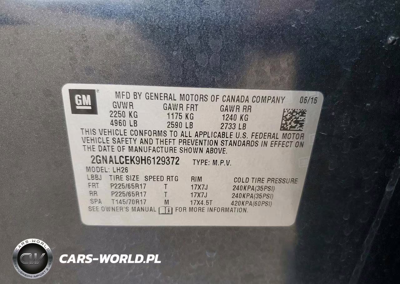 2017 Chevrolet Equinox Lt VIN:2GNALCEK9H6129372 - 12