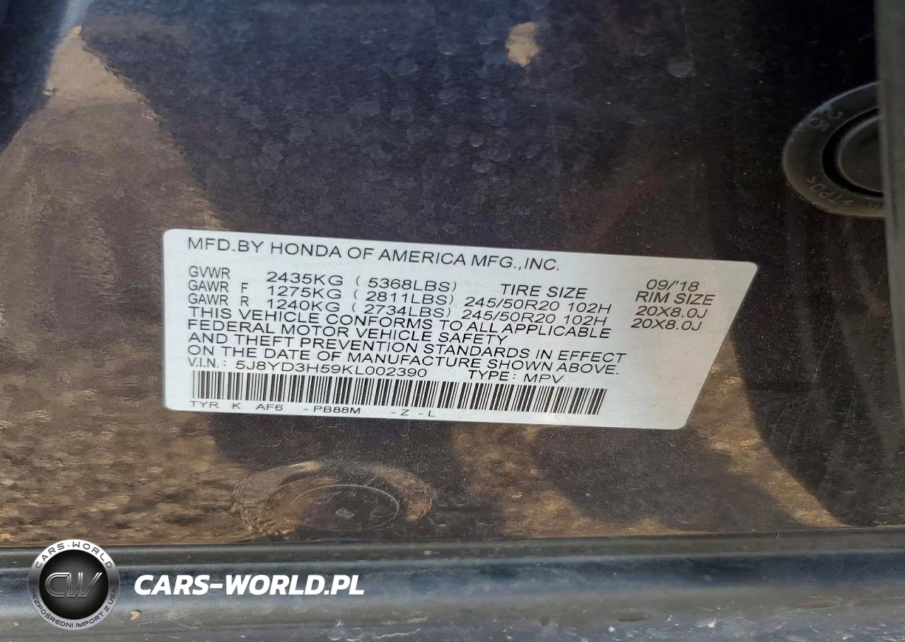 2019 Acura Mdx Technology VIN:5J8YD3H59KL002390 - 14