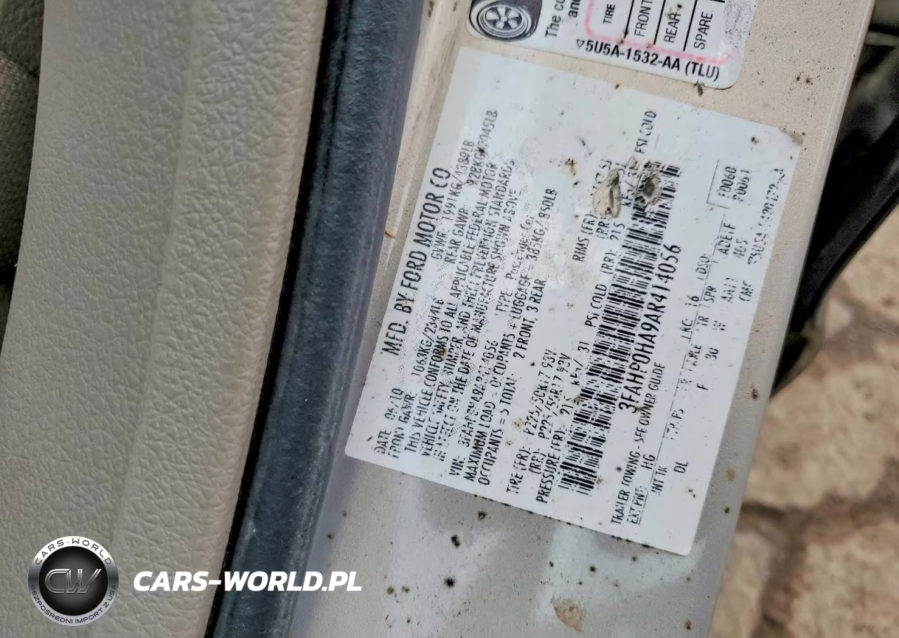 2010 Ford Fusion Se VIN:3FAHP0HA9AR414056 - 12