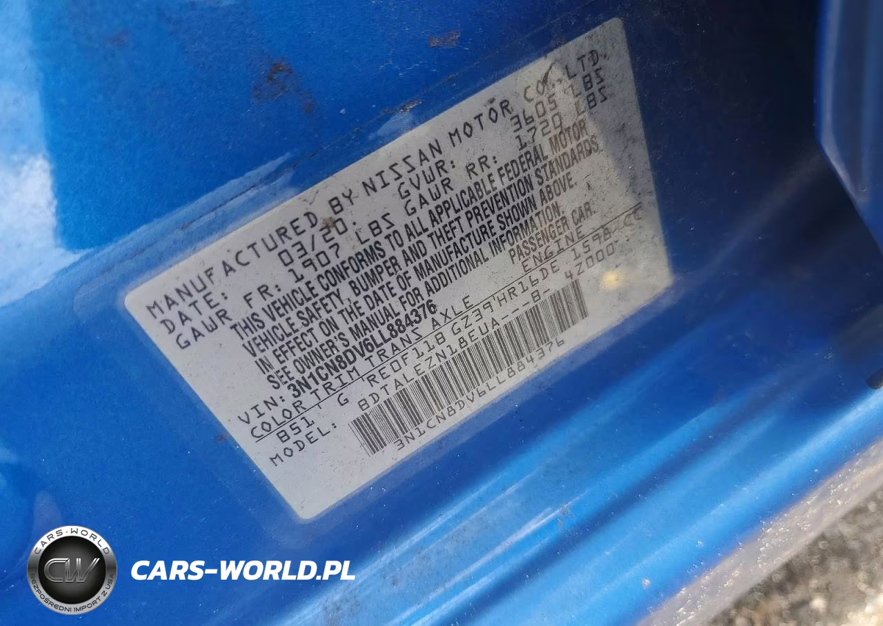 2020 Nissan Versa S VIN:3N1CN8DV6LL884376 - 12