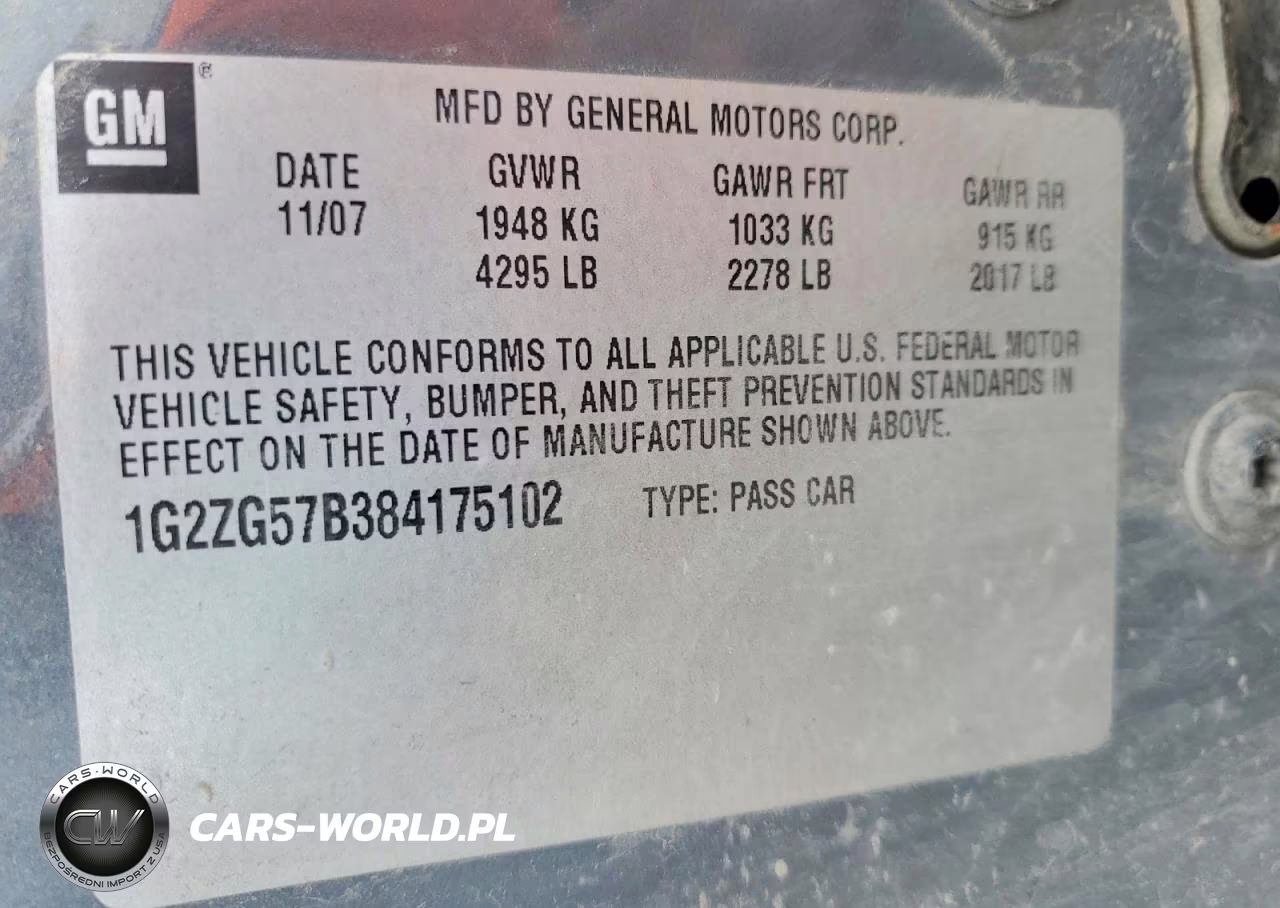 2008 Pontiac G6 VIN:1G2ZG57B384175102 - 12