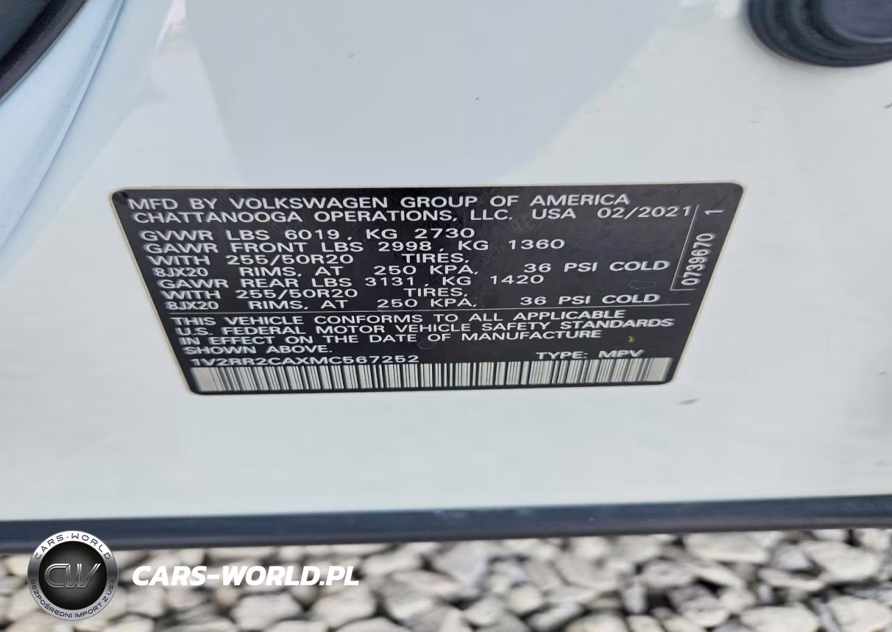 2021 Volkswagen Atlas Se VIN:1V2RR2CAXMC567252 - 14