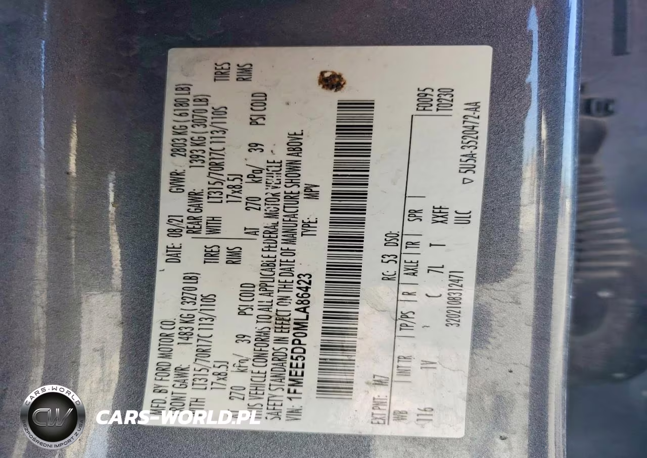 2021 Ford Bronco Base VIN:1FMEE5DP0MLA86423 - 13