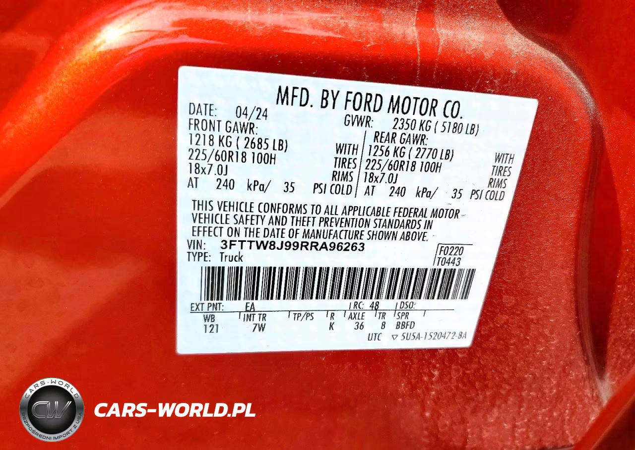 2024 Ford Maverick Xlt VIN:3FTTW8J99RRA96263 - 12