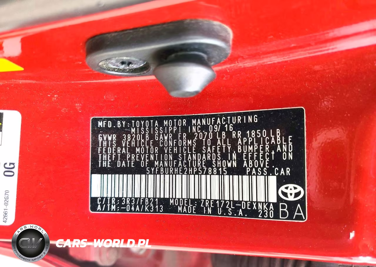 2017 Toyota Corolla Le VIN:5YFBURHE2HP578815 - 12