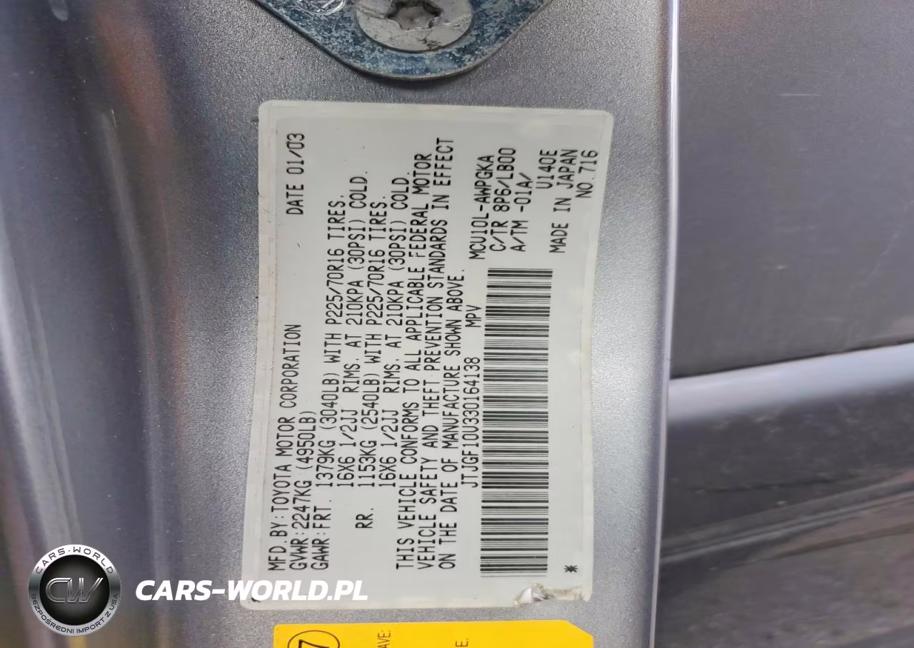 2003 Lexus Rx 300 VIN:JTJGF10U330164138 - 13