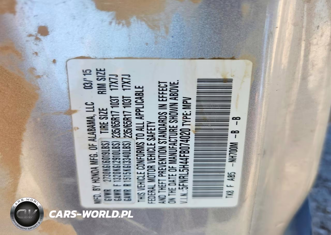 2015 Honda Odyssey Ex VIN:5FNRL5H44FB074020 - 13