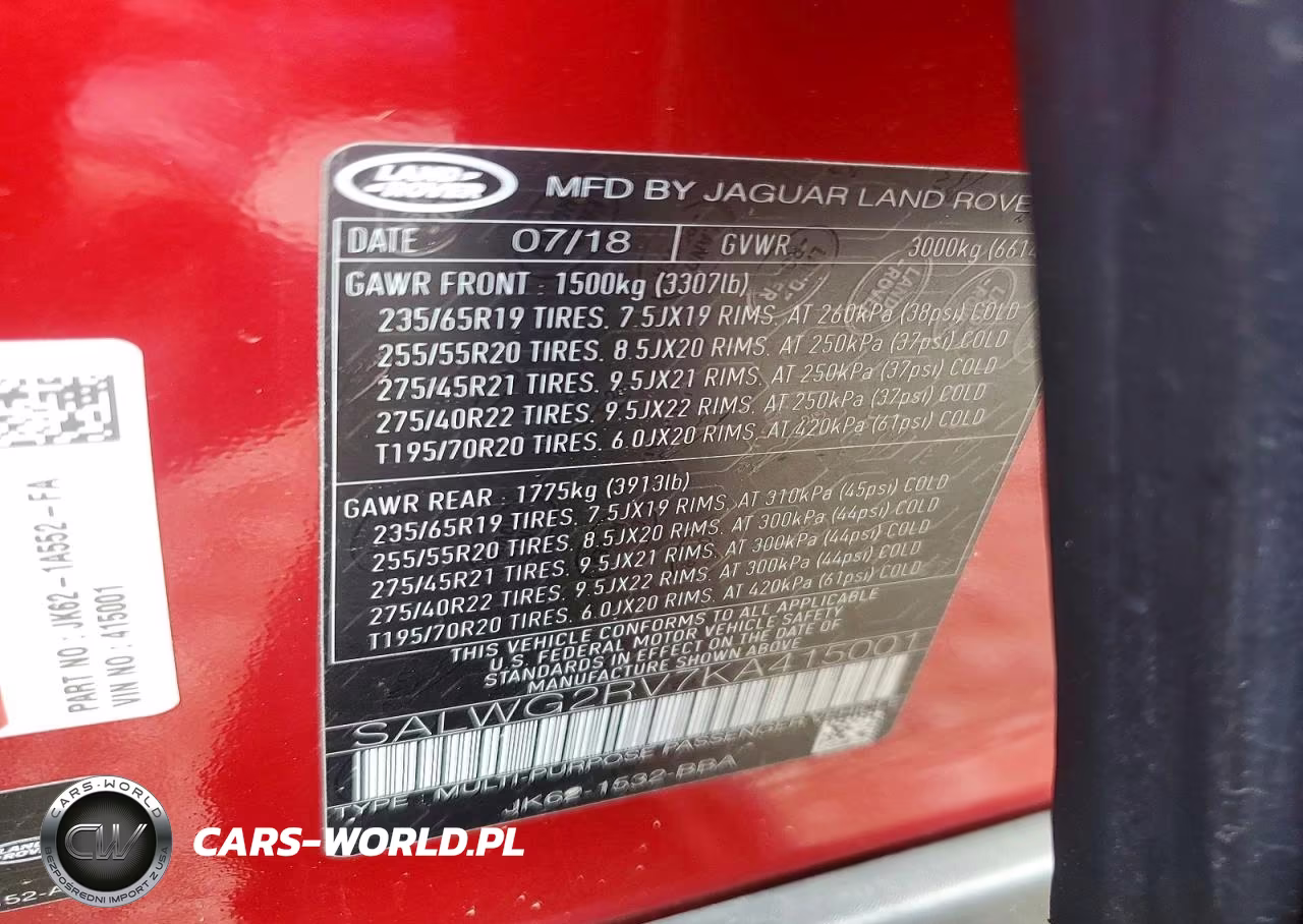2019 Land Rover Range Rover Sport Se VIN:SALWG2RV7KA415001 - 13