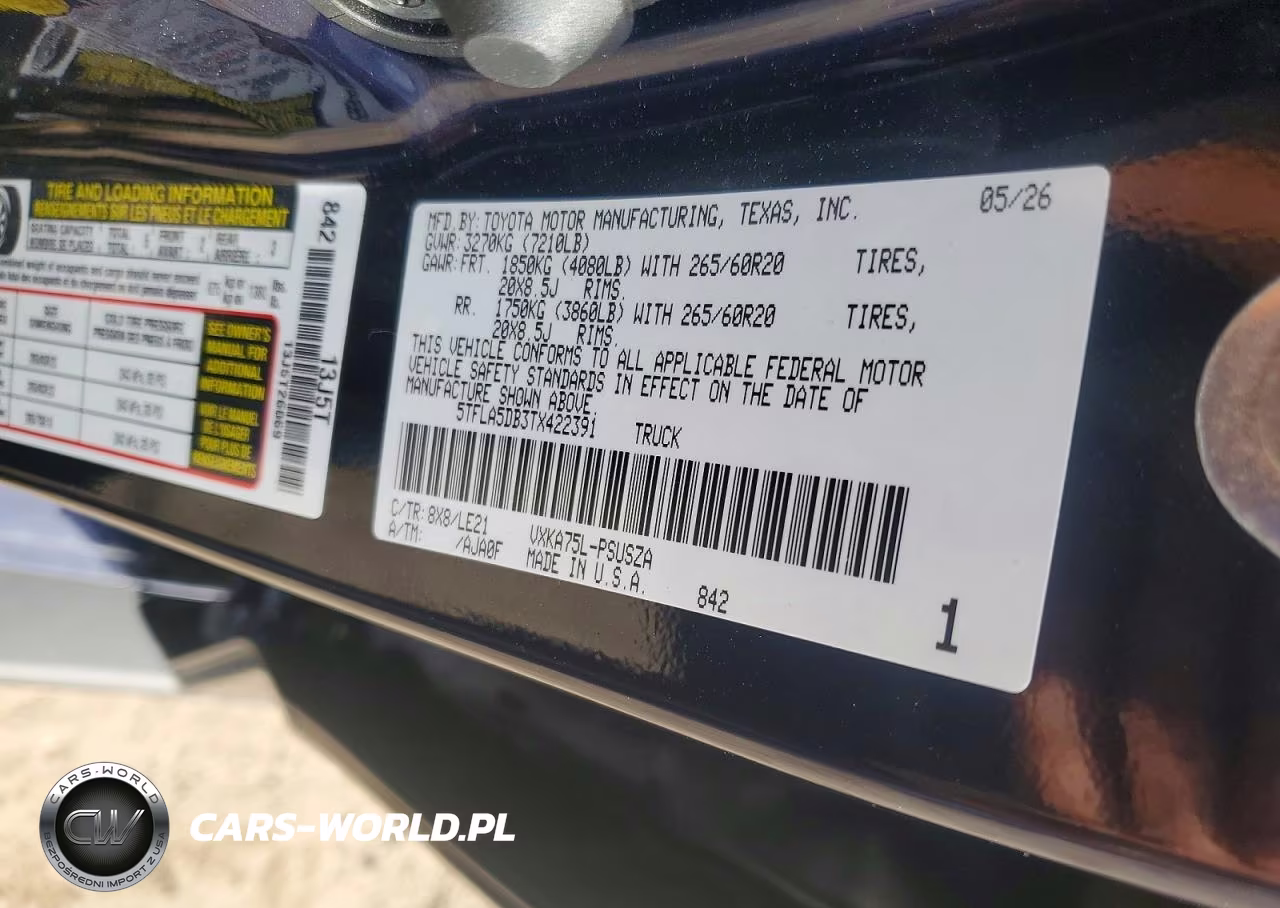 2026 Toyota Tundra Sr5 VIN:5TFLA5DB3TX422391 - 12