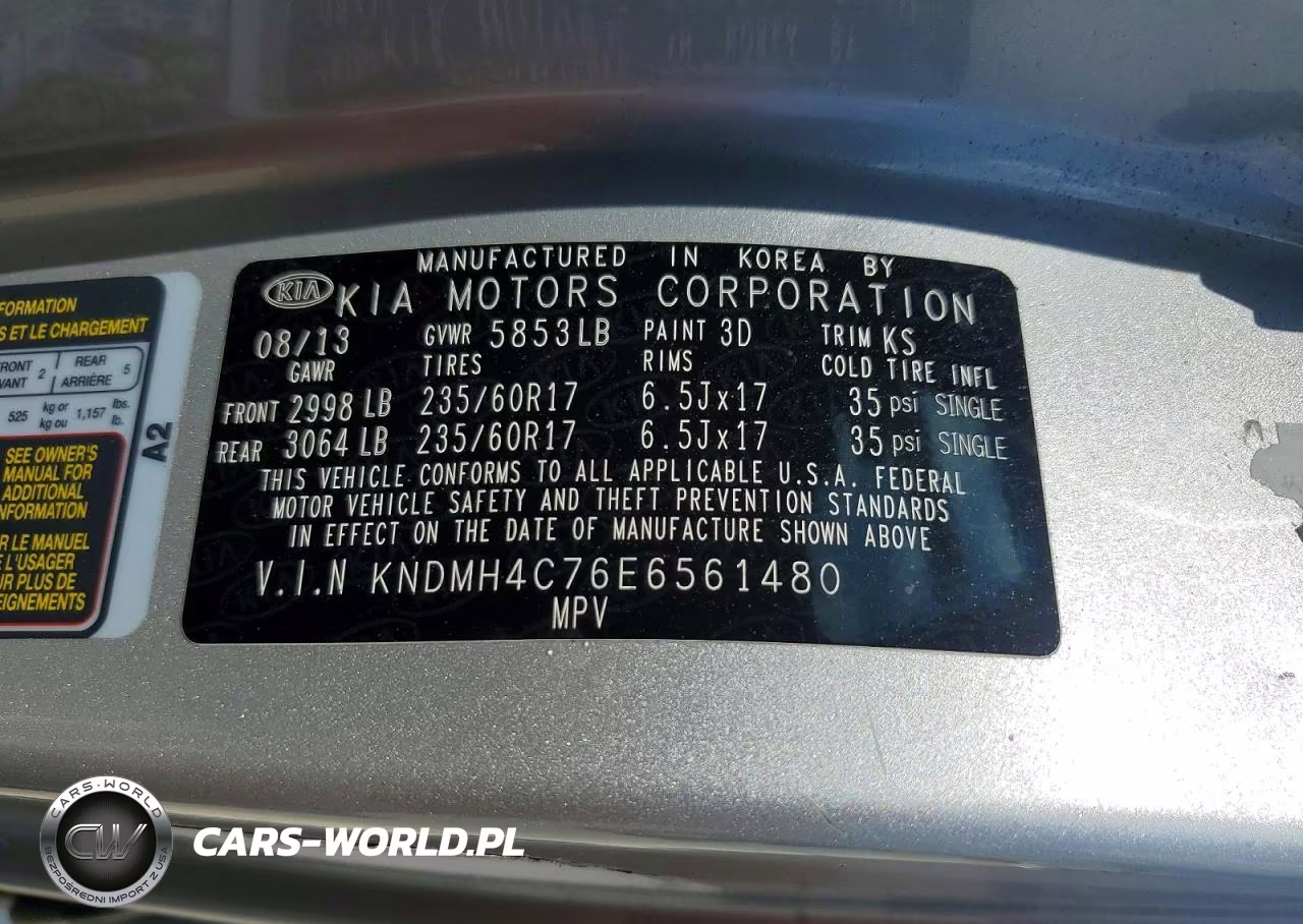2014 Kia Sedona Ex VIN:KNDMH4C76E6561480 - 13