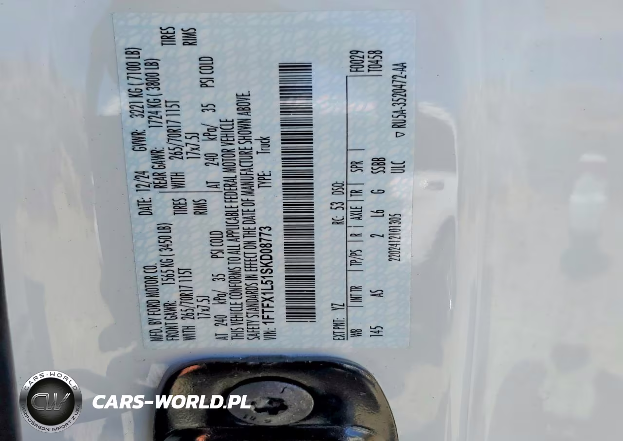 2025 Ford F-150 VIN:1FTFX1L51SKD08773 - 12