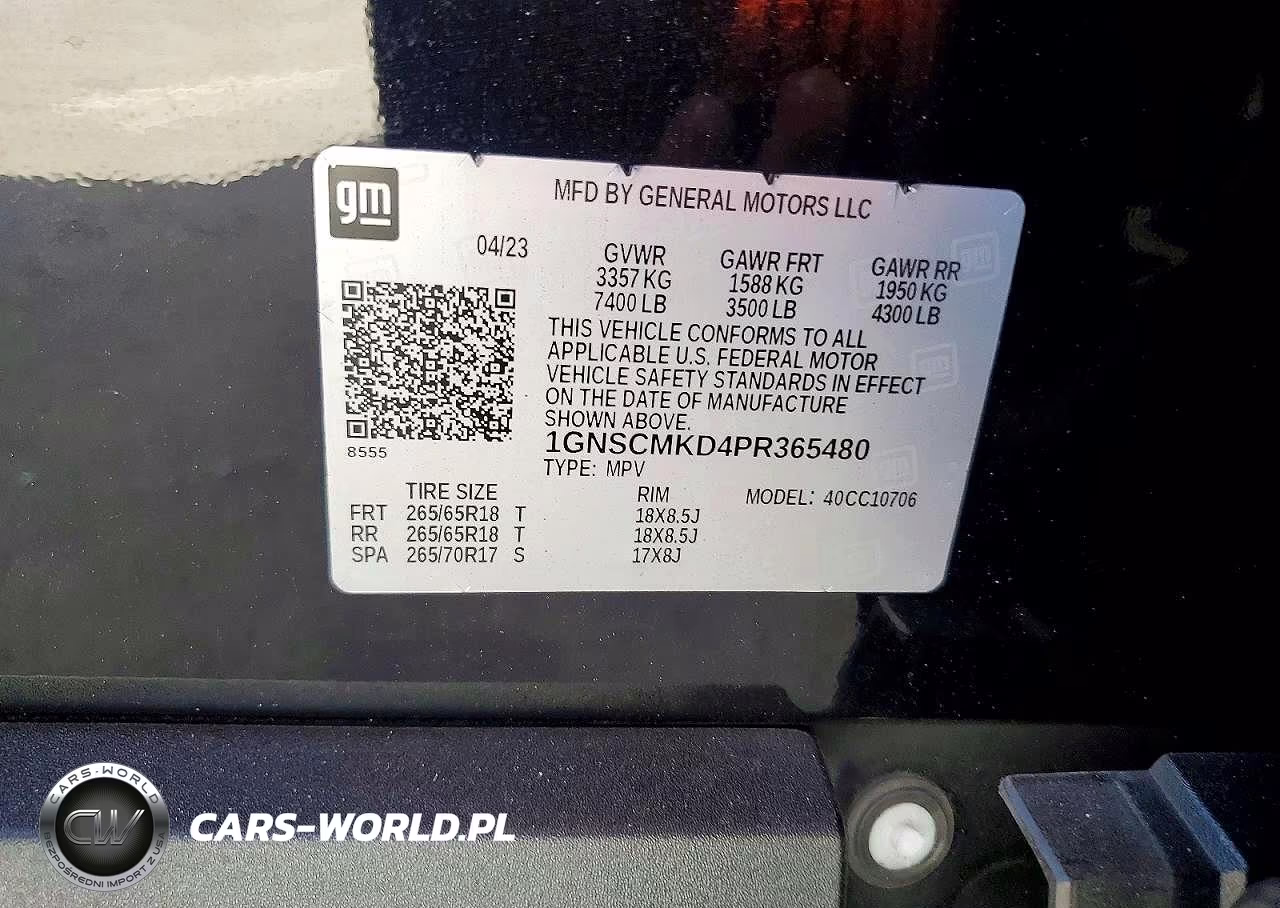 2023 Chevrolet Tahoe C1500 Ls VIN:1GNSCMKD4PR365480 - 13