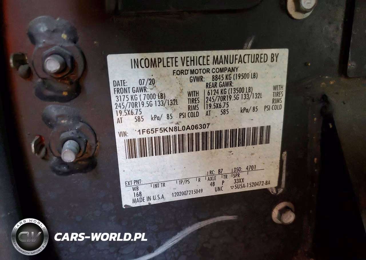 2020 Ford F59 Delivery Truck VIN:1F65F5KN8L0A06307 - 13