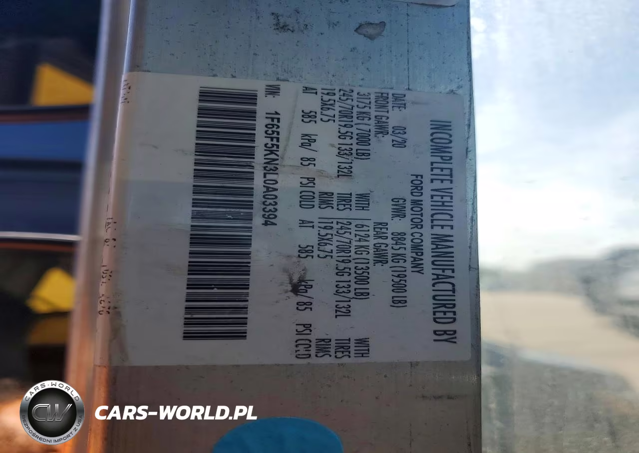 2020 Ford F59 Delivery Truck VIN:1F65F5KN3L0A03394 - 13