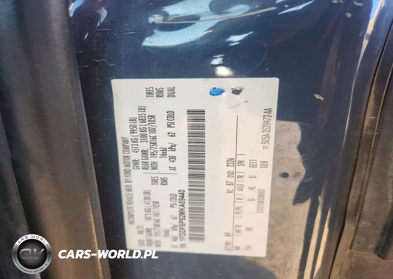 2021 Ford Transit Delivery Truck VIN:1FDDF6P82MKA69440 - 13