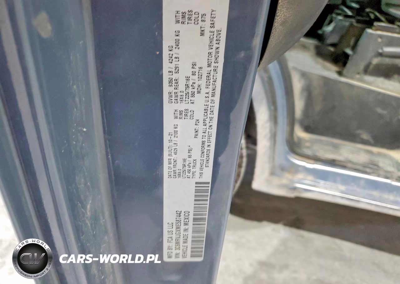 2021 Ram Promaster 3500 Delivery Van VIN:3C6MRVJGXME587442 - 13