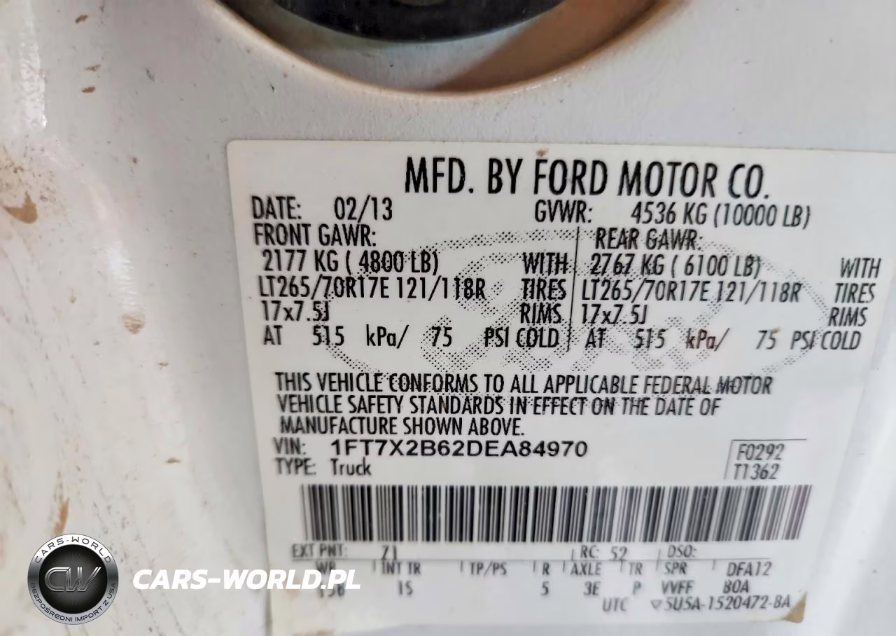 2013 Ford F250 Super Duty VIN:1FT7X2B62DEA84970 - 12