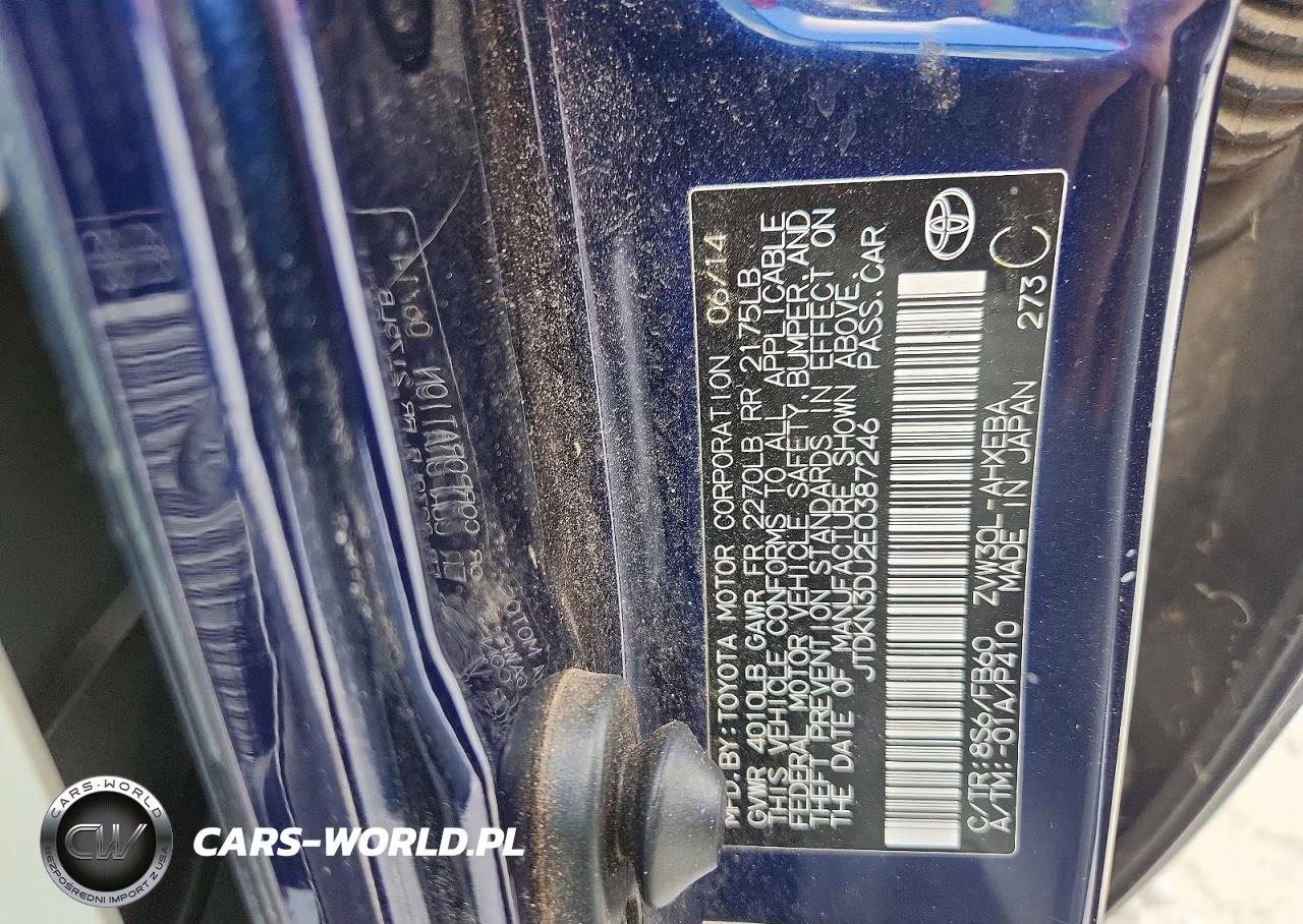 2014 Toyota Prius Two VIN:JTDKN3DU2E0387246 - 12