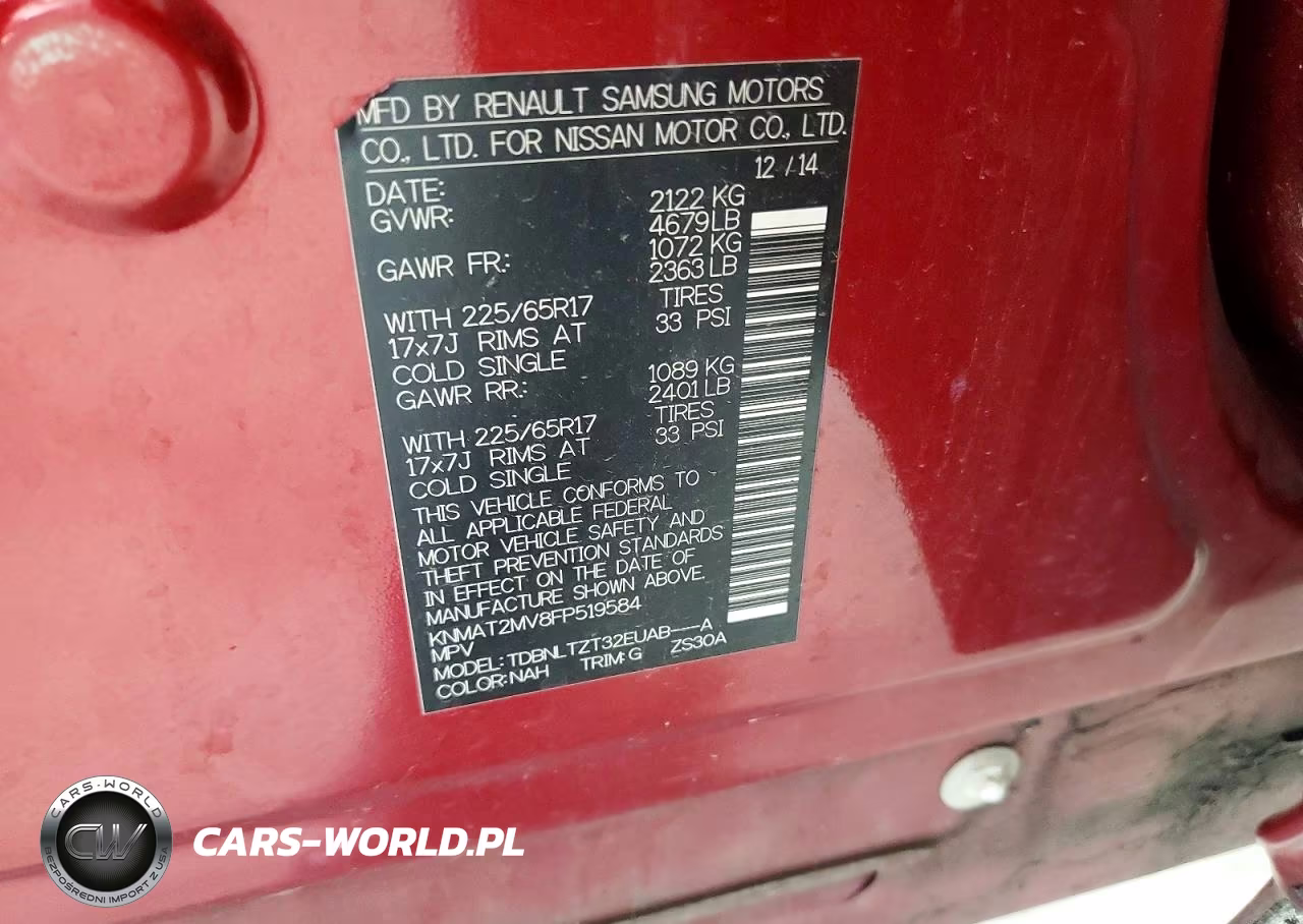 2015 Nissan Rogue Sv VIN:KNMAT2MV8FP519584 - 13