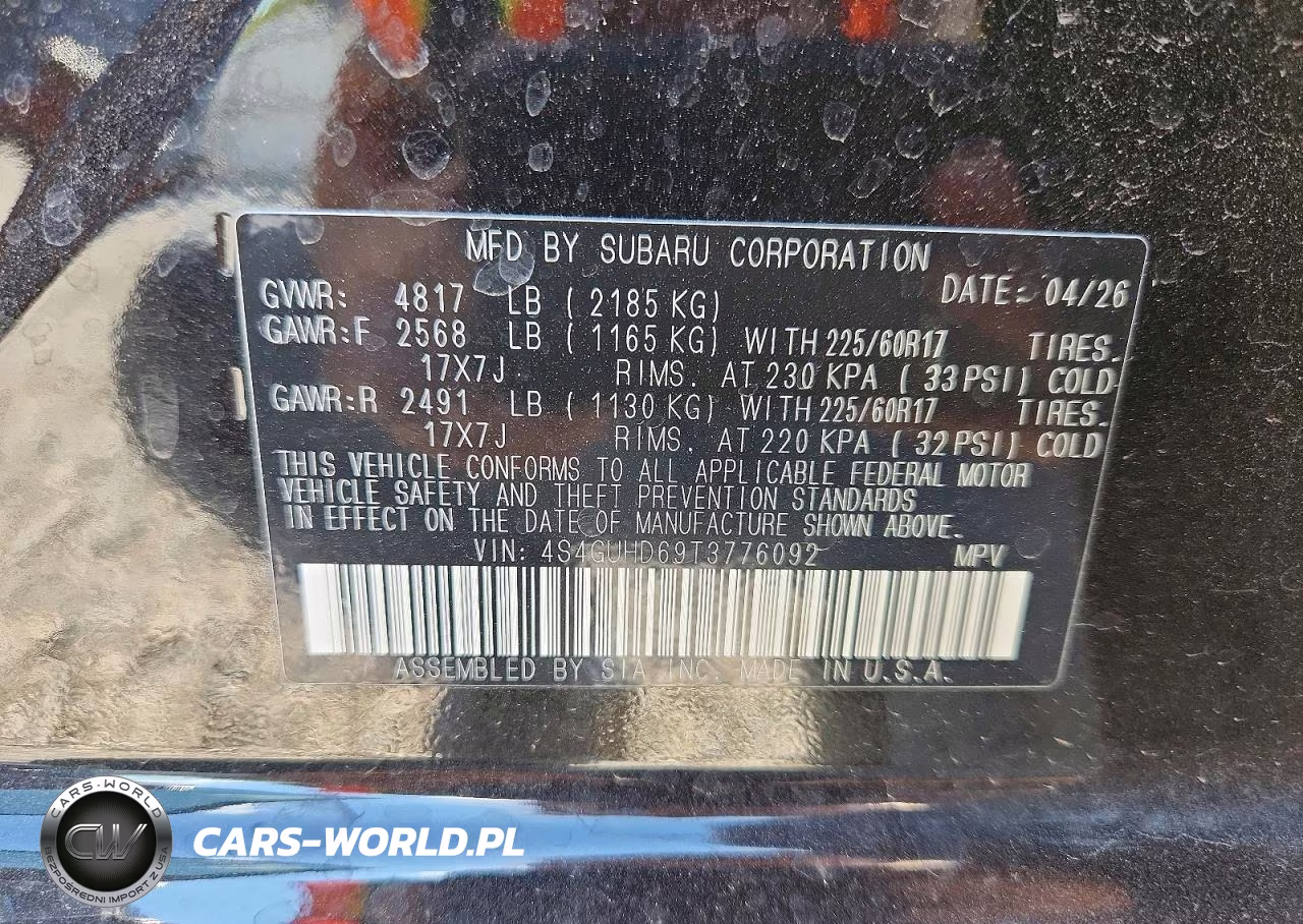 2026 Subaru Crosstrek Premium VIN:4S4GUHD69T3776092 - 14