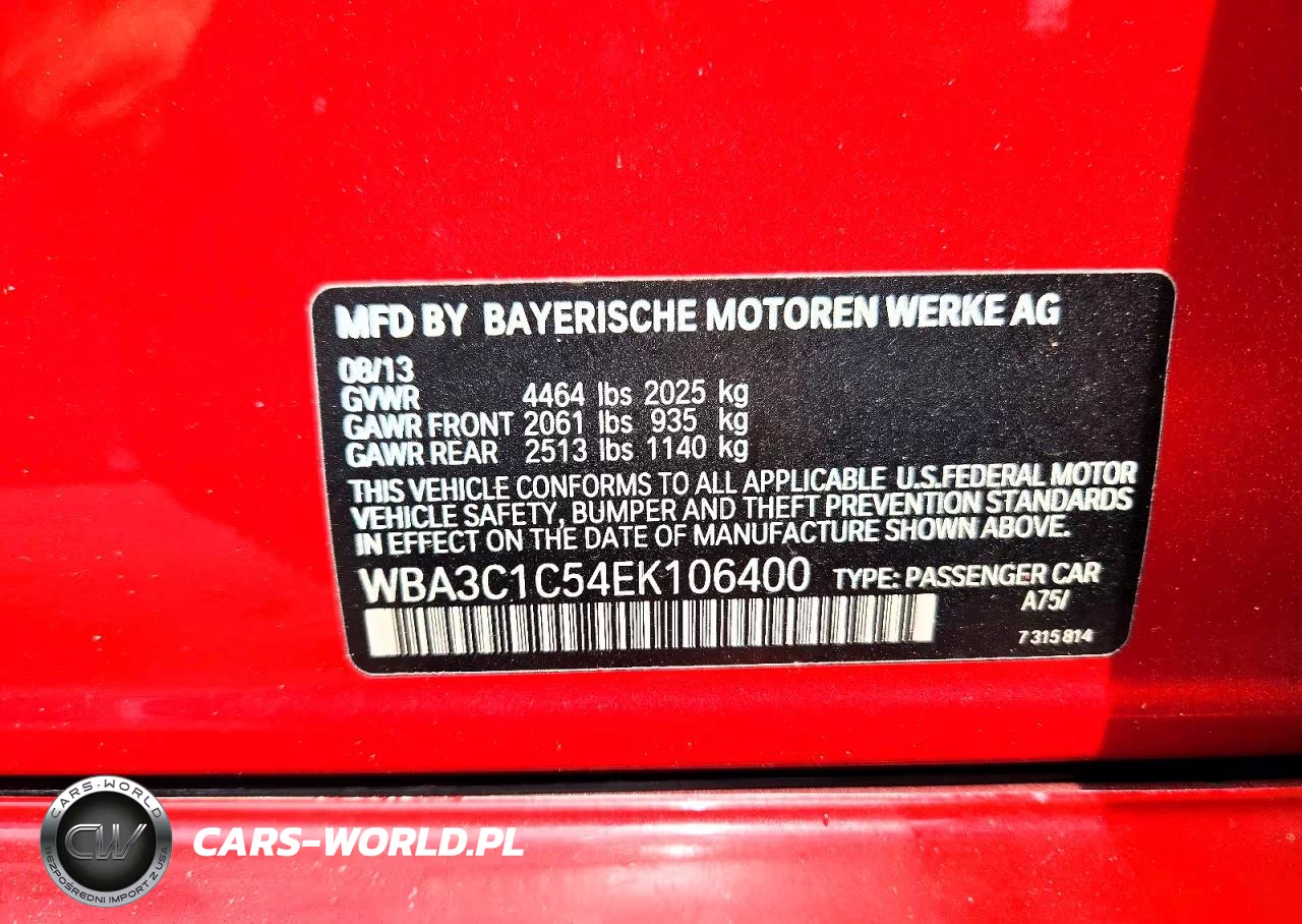 2014 BMW 328 I Sulev VIN:WBA3C1C54EK106400 - 12