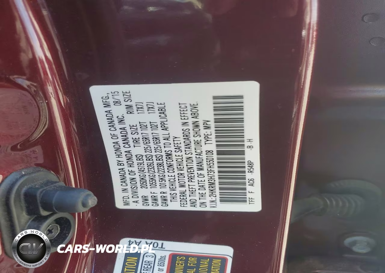 2015 Honda Cr-V Exl VIN:2HKRM3H73FH550108 - 13