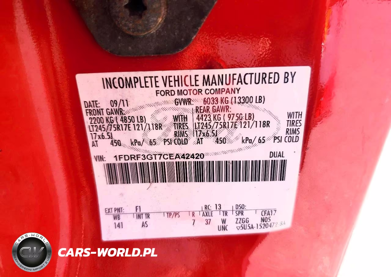 2012 Ford F350 Super Duty VIN:1FDRF3GT7CEA42420 - 12