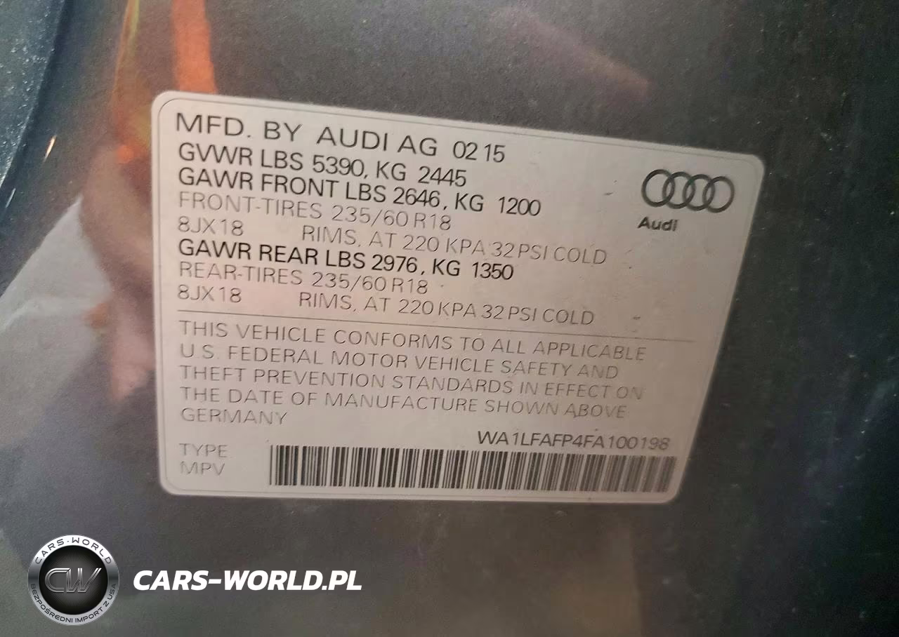 2015 Audi Q5 Premium Plus VIN:WA1LFAFP4FA100198 - 13
