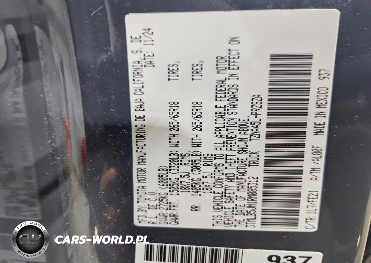 2024 Toyota Tacoma Trd Sport VIN:3TMLB5JN1RM085312 - 12