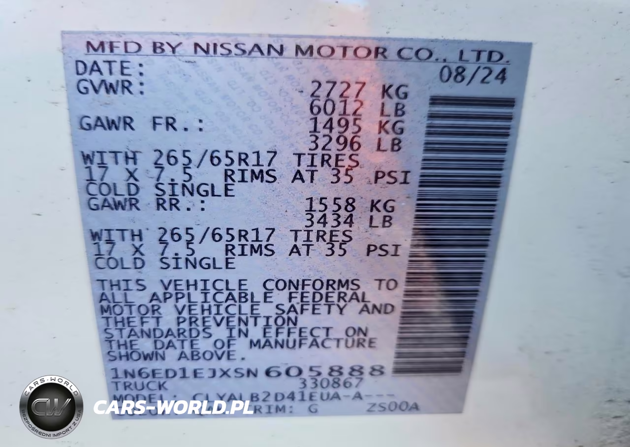 2025 Nissan Frontier Sv VIN:1N6ED1EJXSN605888 - 13