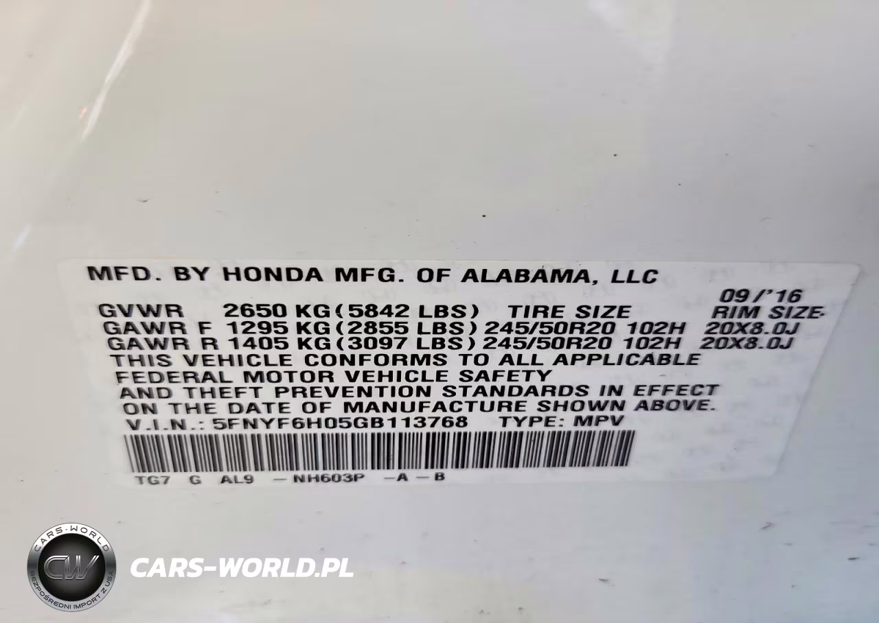 2016 Honda Pilot Elite VIN:5FNYF6H05GB113768 - 13