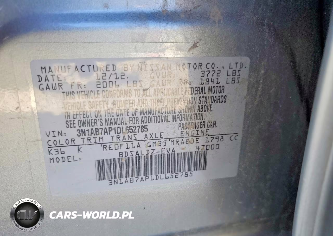 2013 Nissan Sentra S VIN:3N1AB7AP1DL652785 - 12