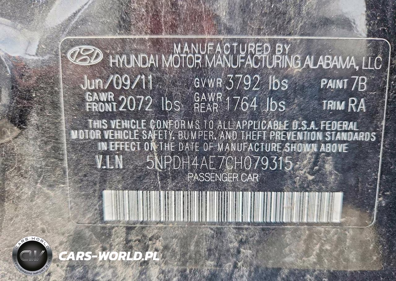 2012 Hyundai Elantra Gls VIN:5NPDH4AE7CH079315 - 12