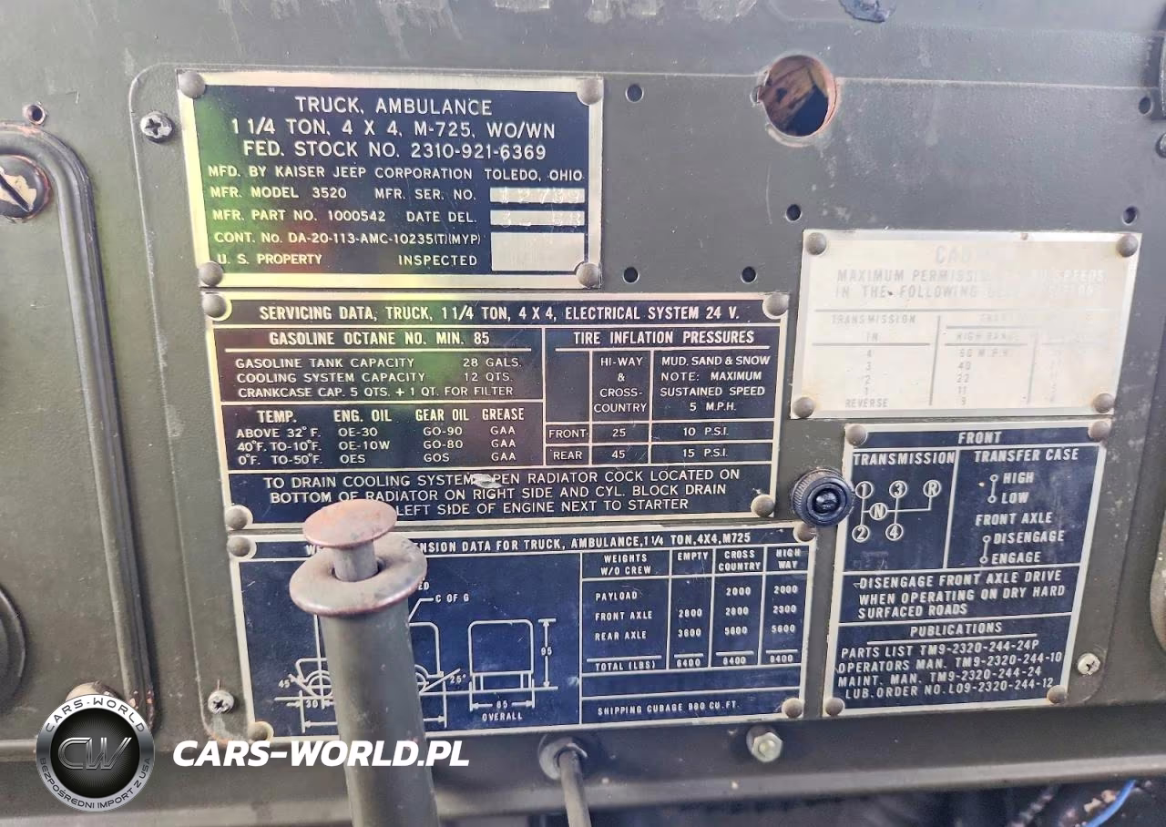 1968 Jeep Ambulance VIN:LOT-3-67443056 - 12