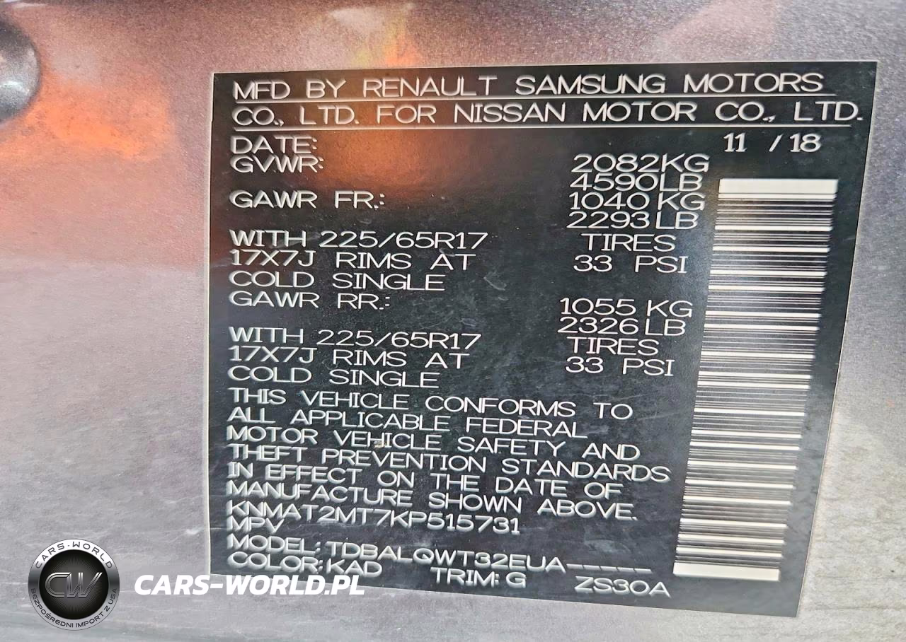 2019 Nissan Rogue Sv VIN:KNMAT2MT7KP515731 - 14