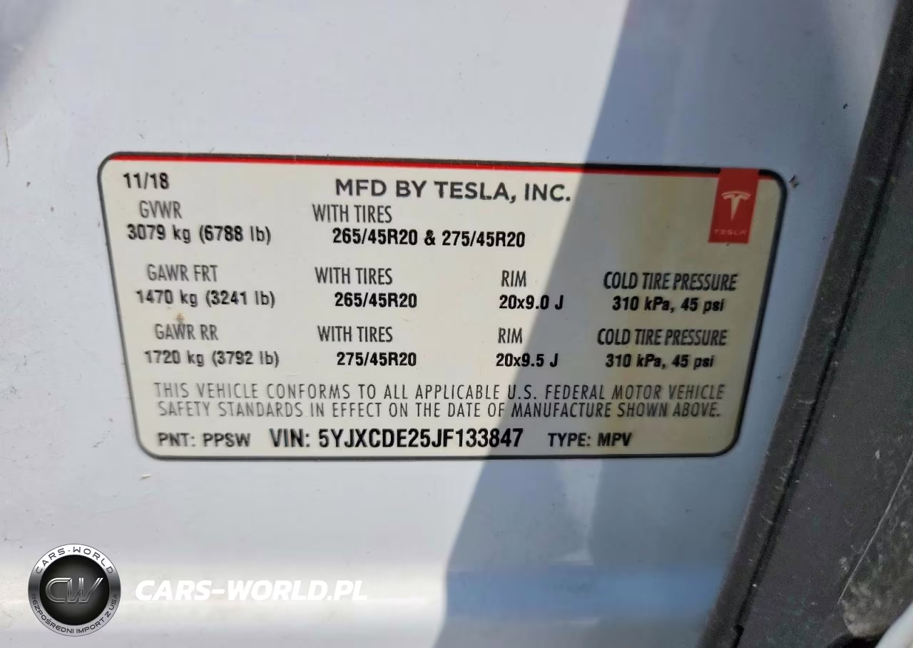 2018 Tesla Model X VIN:5YJXCDE25JF133847 - 13