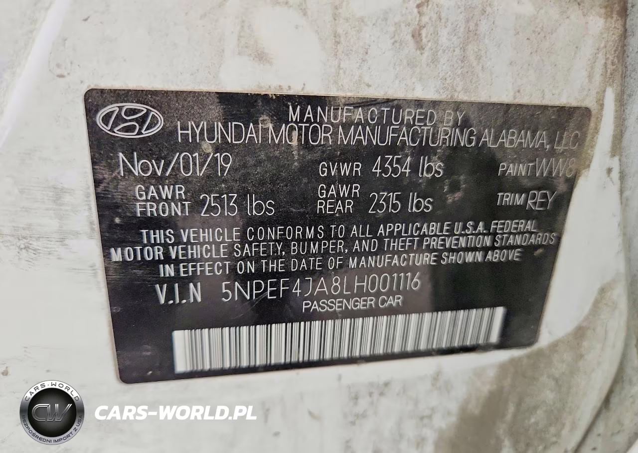 2020 Hyundai Sonata Sel VIN:5NPEF4JA8LH001116 - 12