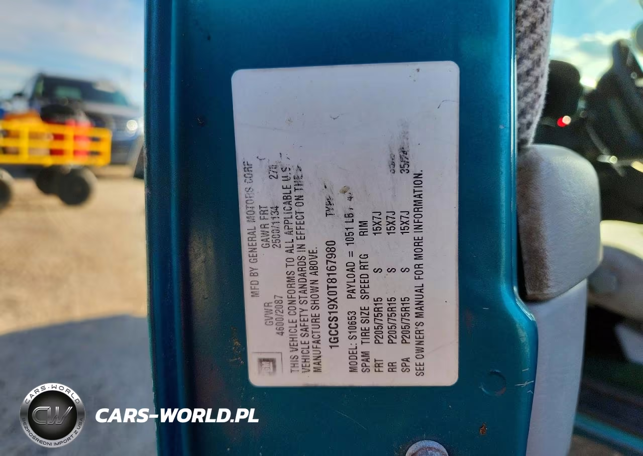 1996 Chevrolet S Truck S10 VIN:1GCCS19X0T8167980 - 13