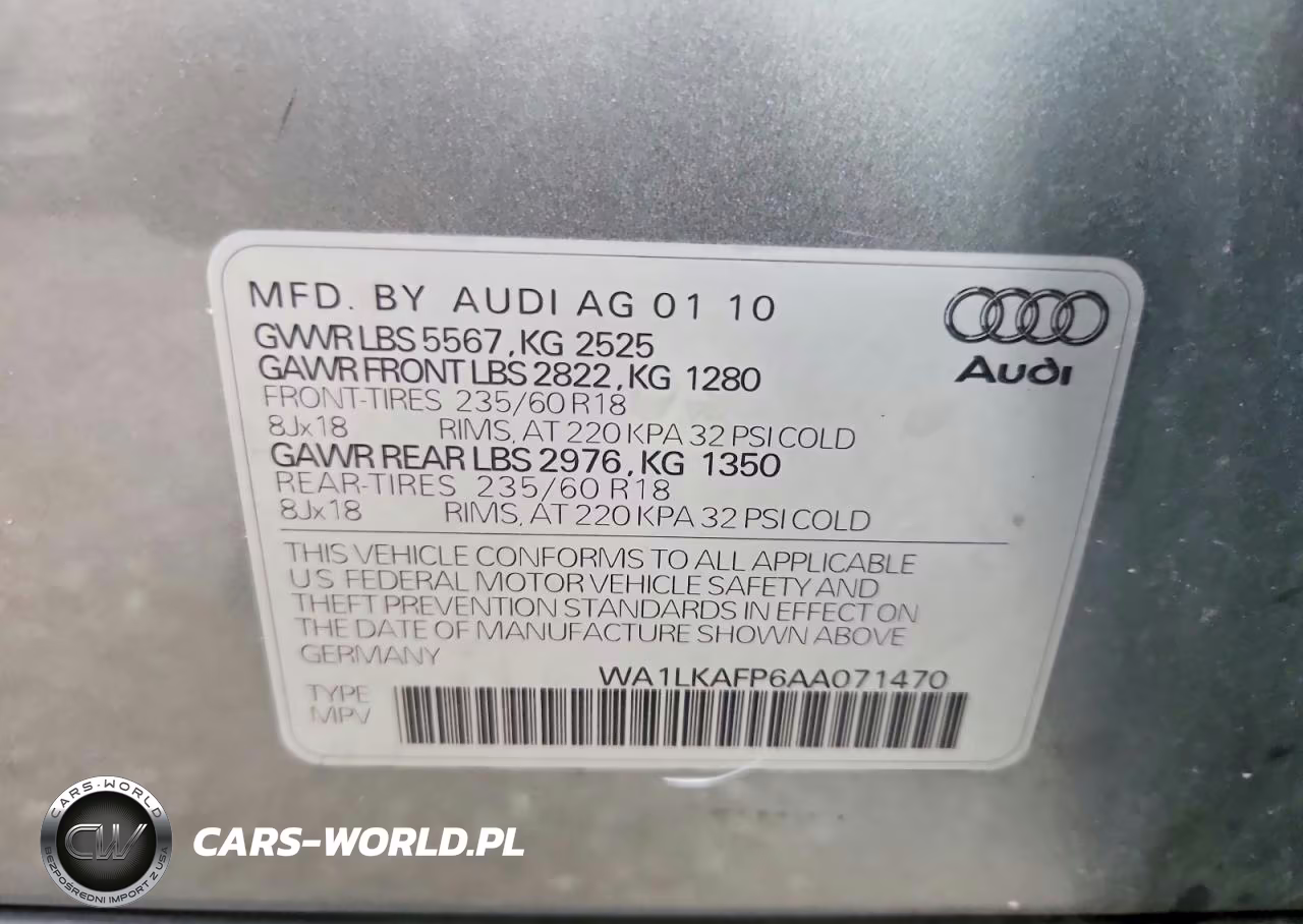 2010 Audi Q5 Premium Plus VIN:WA1LKAFP6AA071470 - 13