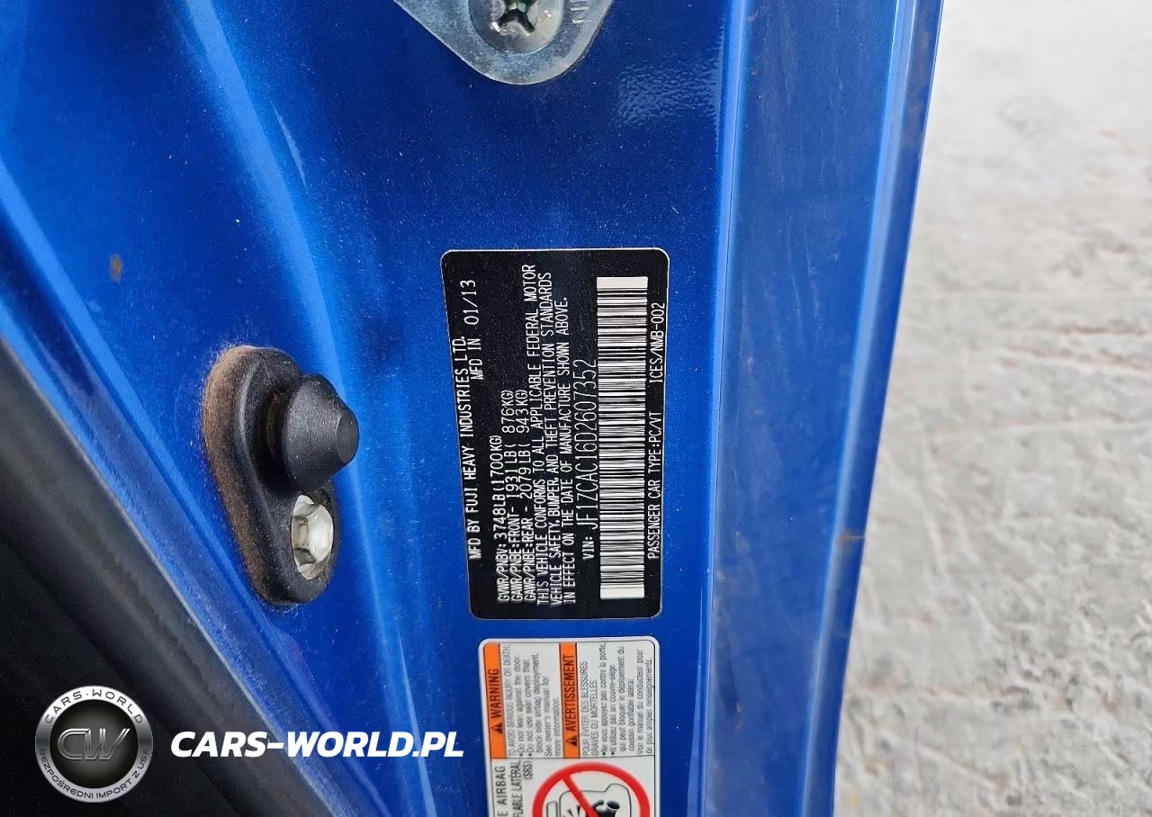 2013 Subaru Brz 2.0 Limited VIN:JF1ZCAC16D2607352 - 12