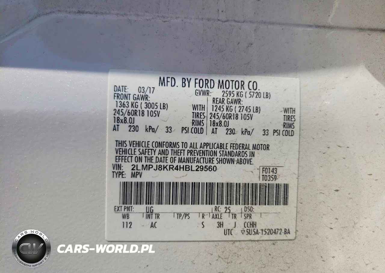 2017 Lincoln Mkx Select VIN:2LMPJ8KR4HBL29560 - 12