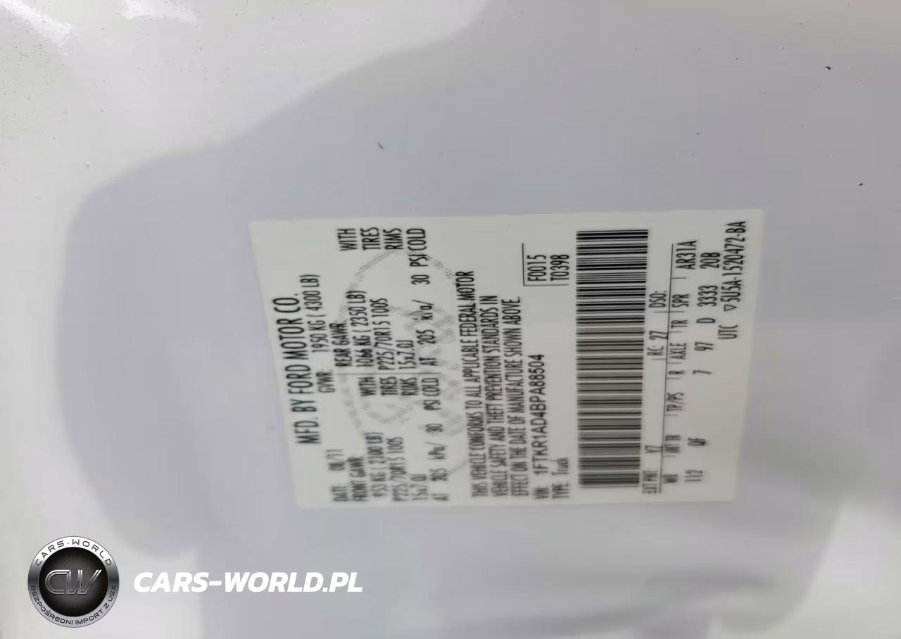 2011 Ford Ranger VIN:1FTKR1AD4BPA88504 - 12