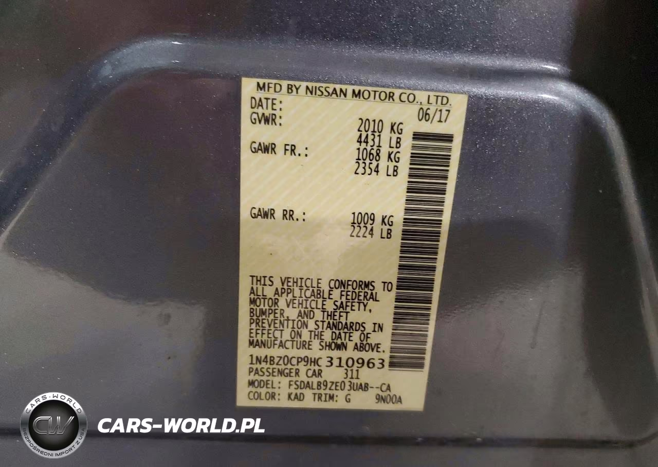 2017 Nissan Leaf S VIN:1N4BZ0CP9HC310963 - 12