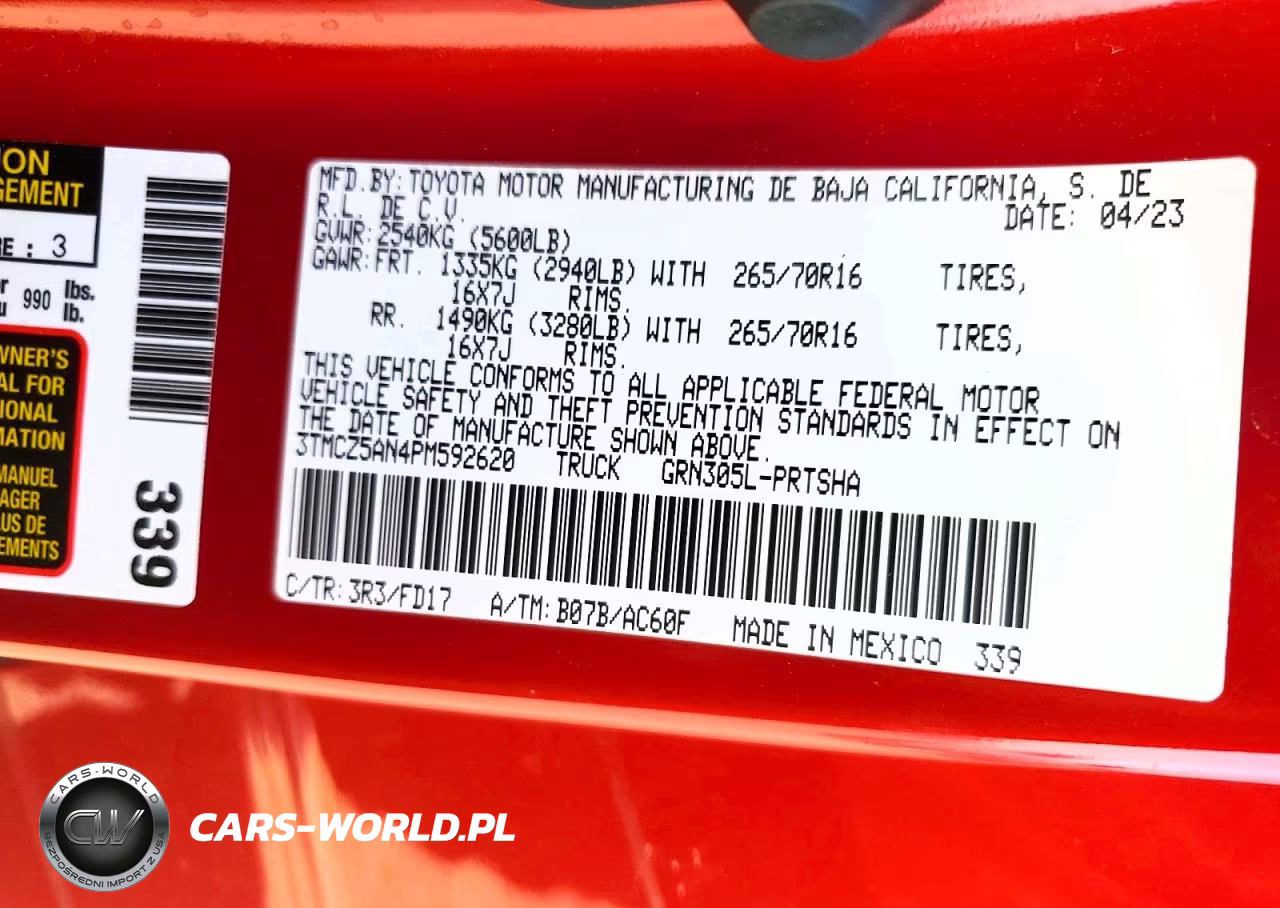 2023 Toyota Tacoma Trd Off-Road VIN:3TMCZ5AN4PM592620 - 12