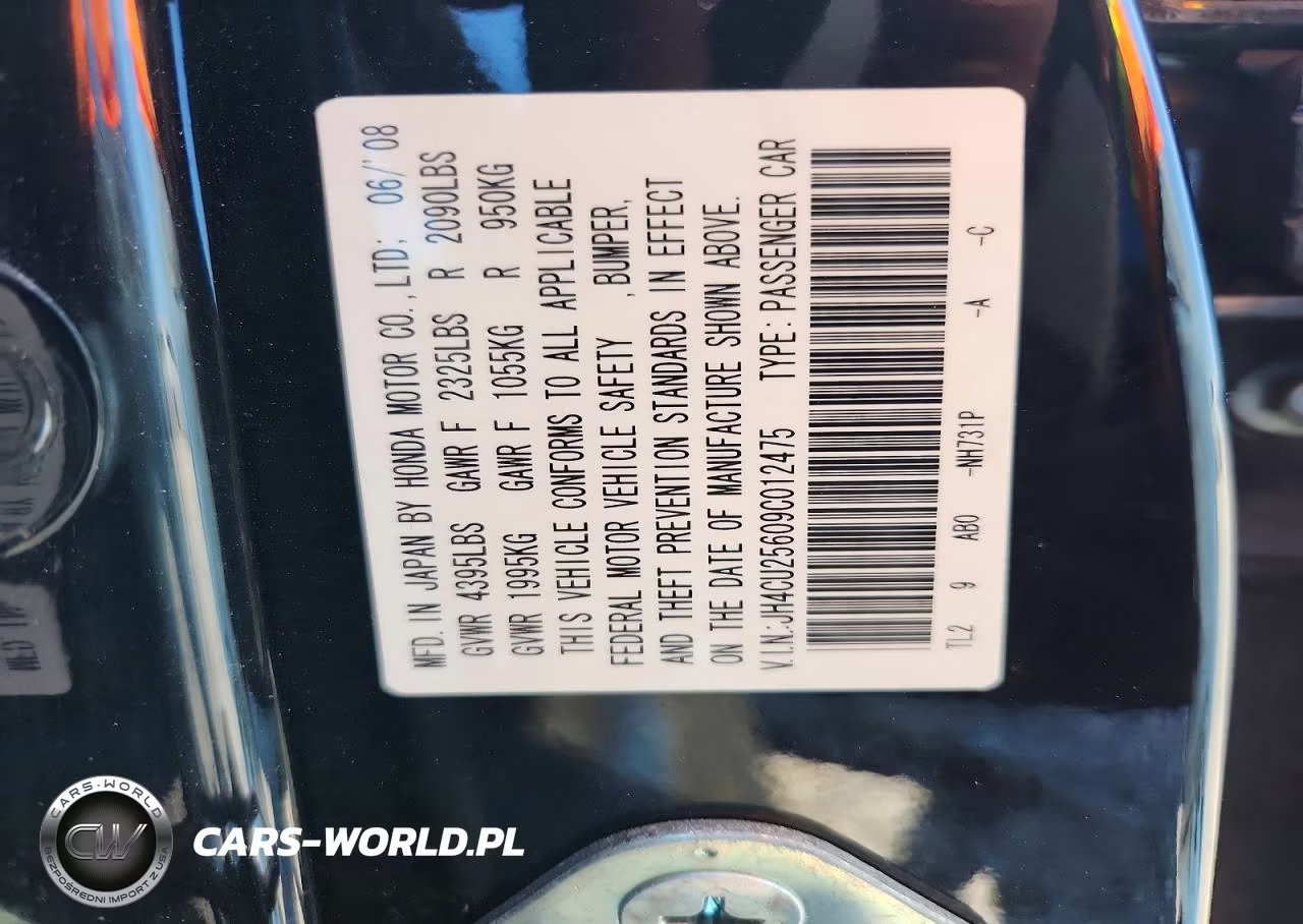 2009 Acura Tsx VIN:JH4CU25609C012475 - 13
