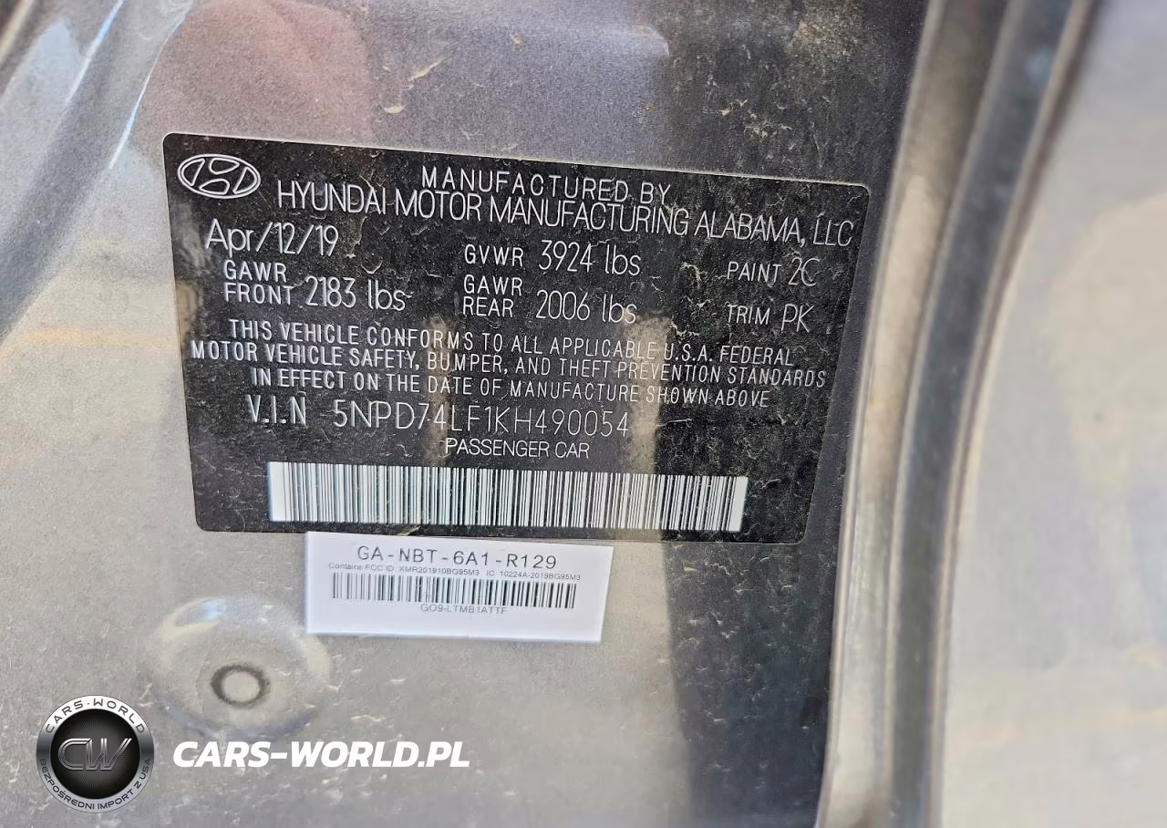 2019 Hyundai Elantra Se VIN:5NPD74LF1KH490054 - 13