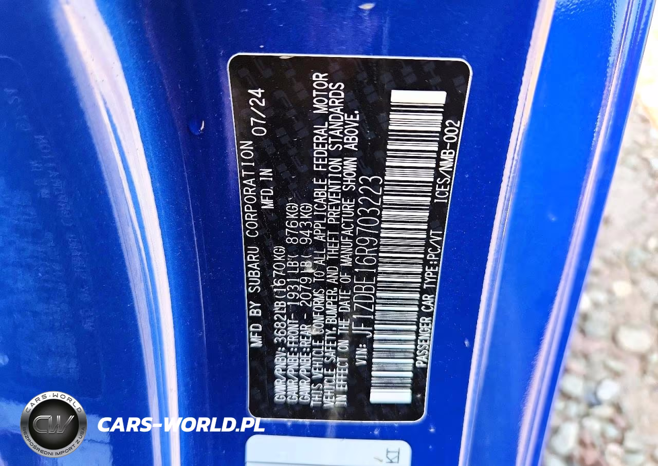 2024 Subaru Brz Limited VIN:JF1ZDBE16R9703223 - 13