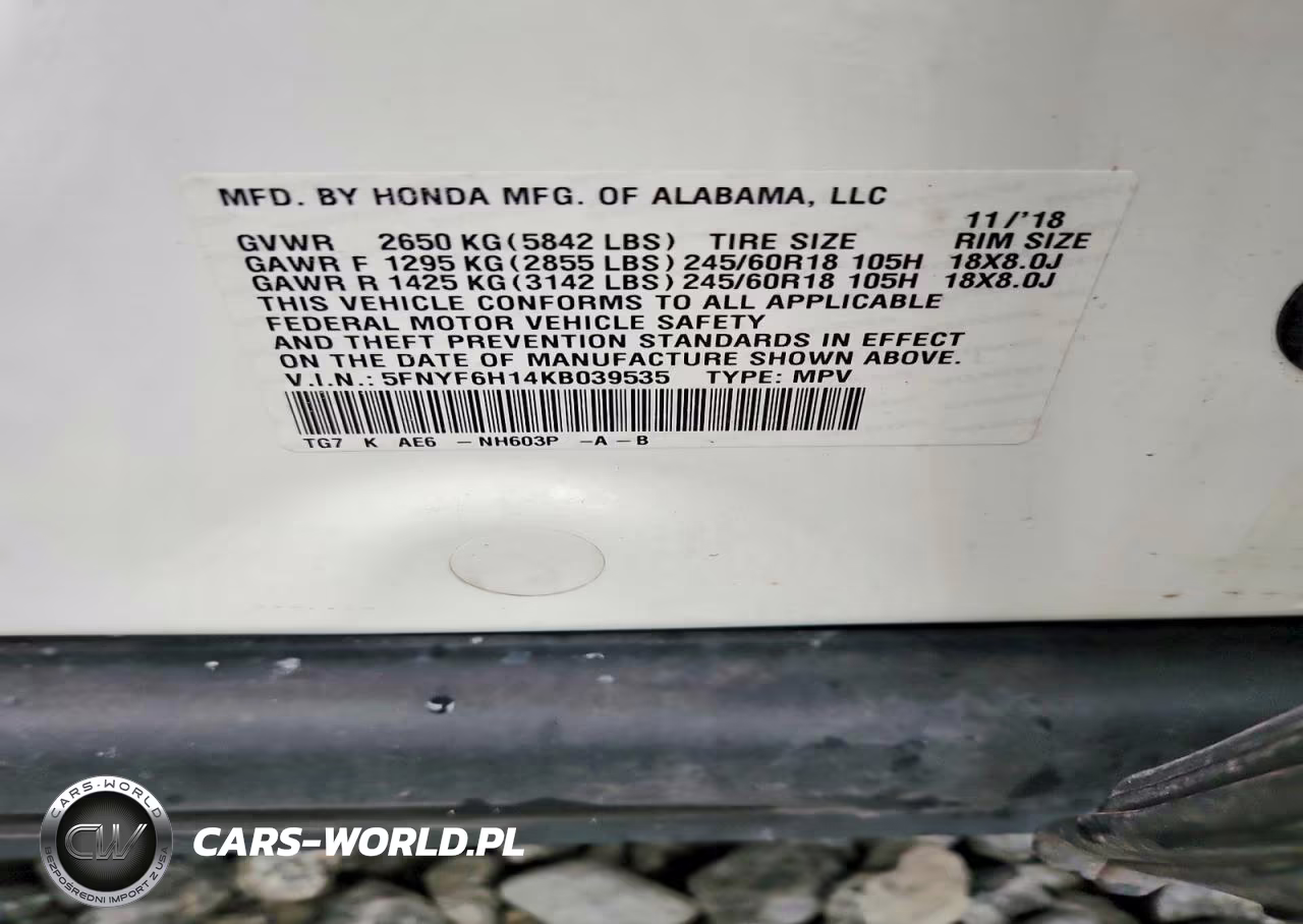 2019 Honda Pilot Lx VIN:5FNYF6H14KB039535 - 12